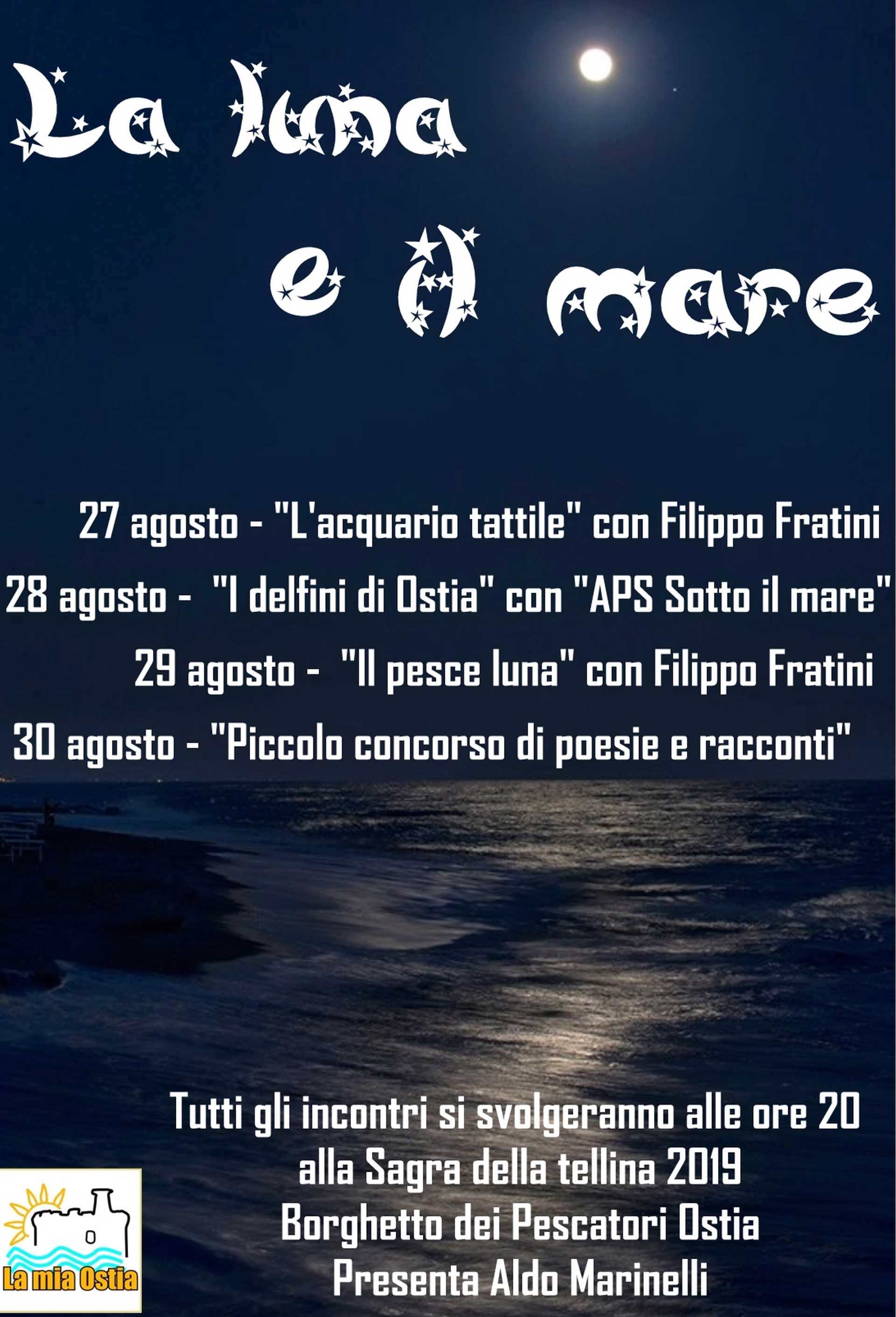 Ostia, la luna e il mare Ostia, la luna e il mare